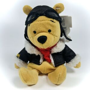 Vintage Disney Store - Pilot Winnie the Pooh - Mouseketoys - 8" Beanie Bag Plush